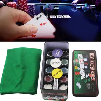 

4G Poker Chips Set Dealer Playing Cards 200pcs/Box Iron Box Colorful Fun