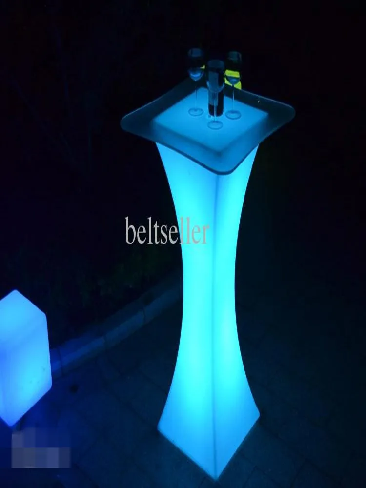 New Rechargeable LED Luminous cocktail table waterproof glowing led bar lighted up coffee kTV disco party supply|supplies party| |