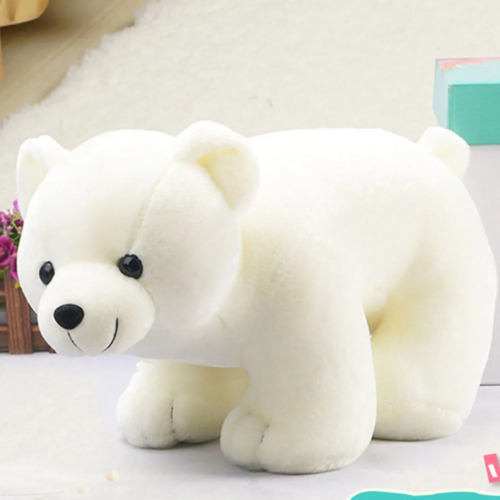 Children Stuffed Plush Toy Cute White Polar Bear Baby Kids Christmas Birthday Gift