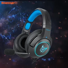 Newmsnr K9 игровые гарнитуры большие наушники с RGB светодиодный Микрофон Стерео наушники глубокий бас для ПК компьютера геймера ноутбука PS4 X-BOX