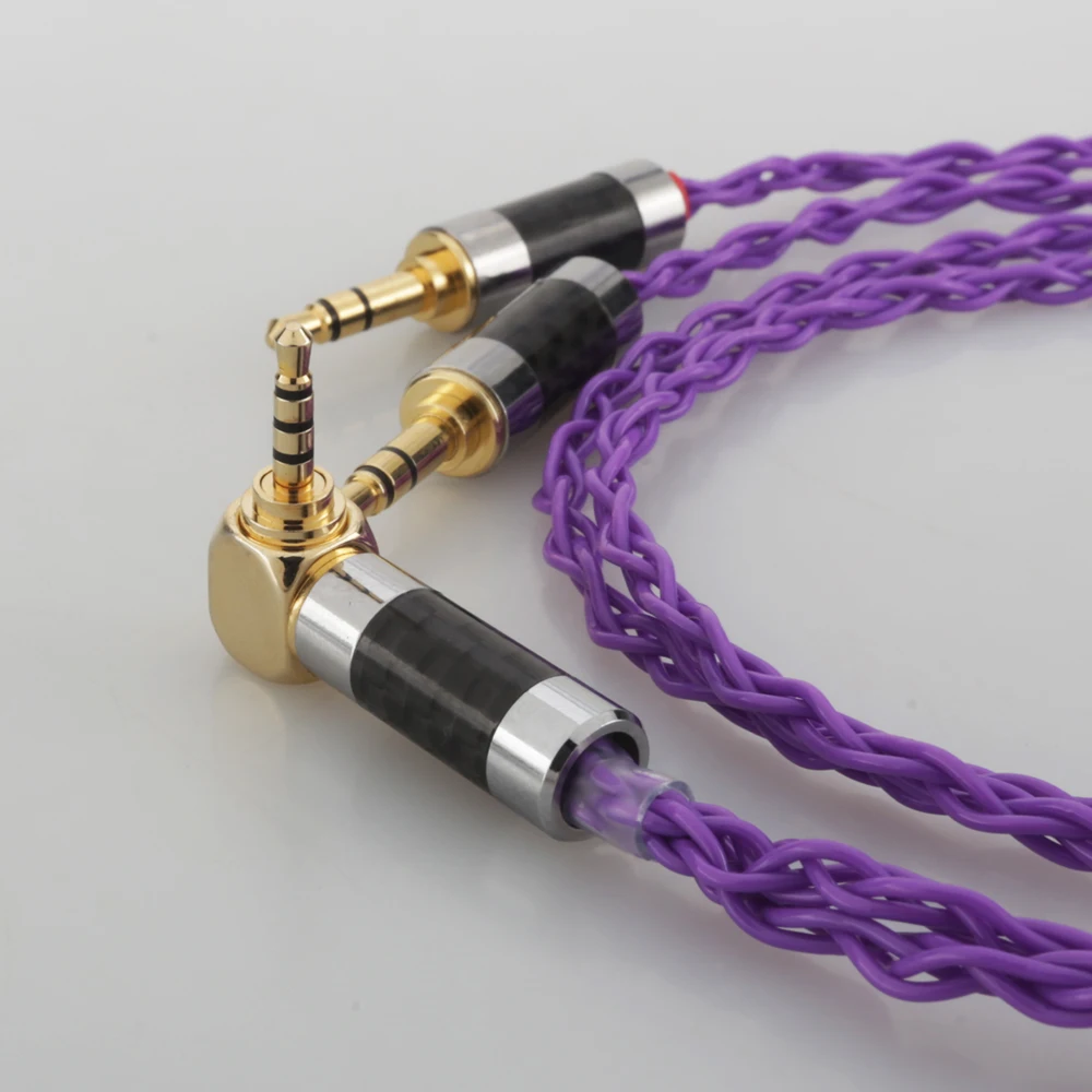 Audiocrast 7N Silver Plated Replacement Headphones Cable Audio Upgrade Cable right angle 2 5mm TRRS to 3 5MM stereo