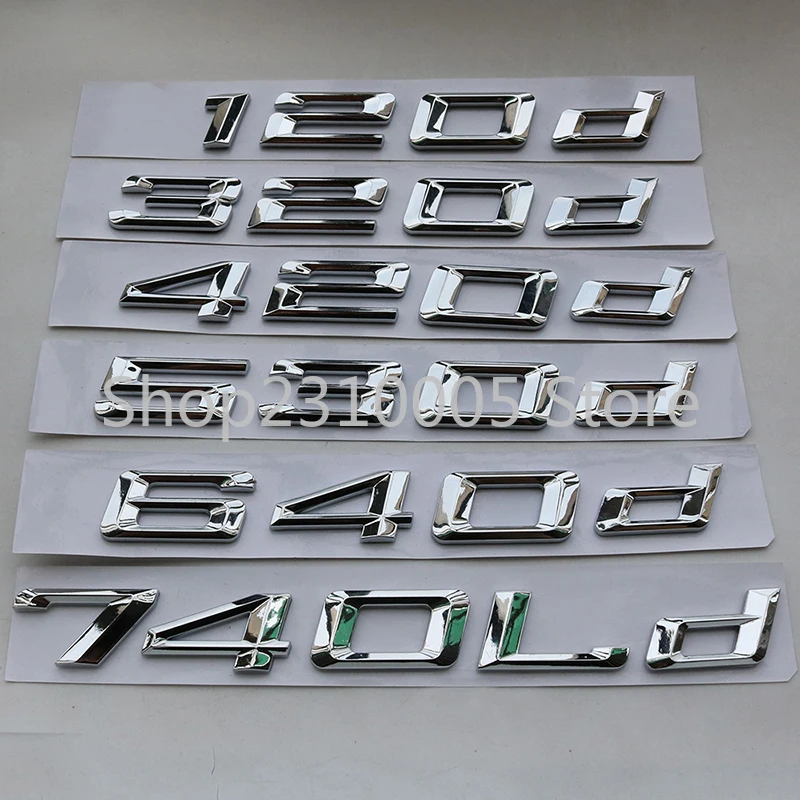 

Chrome Letter Emblem for BMW 7 Series 730d 735d 745d 750d 760d Car Styling Rear Boot Alphabet Letters Badge Trunk Logo Sticker