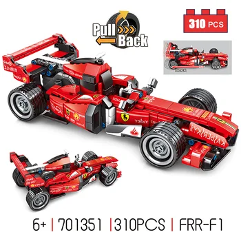 

Technic F1 Racing Car Creator Pull Back Model 310pcs Building Blocks Compatible City Technic Car Bricks Boys Toys Gifts
