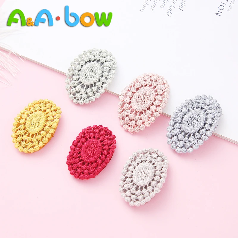 

6pcs Cute Cable Knit Nylon Baby Hairpins for Girls Oval Pattern Barrette Solid Hairgrips BB hairclip Baby Hair Accessories