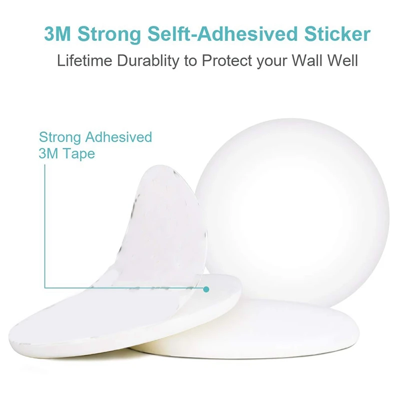 Дверной стопор, Настенный Протектор, 5 шт., большая дверная ручка, протектор, дверной стоп, силиконовая дверная ручка, Настенный Протектор, 3,2 дюйма, белый