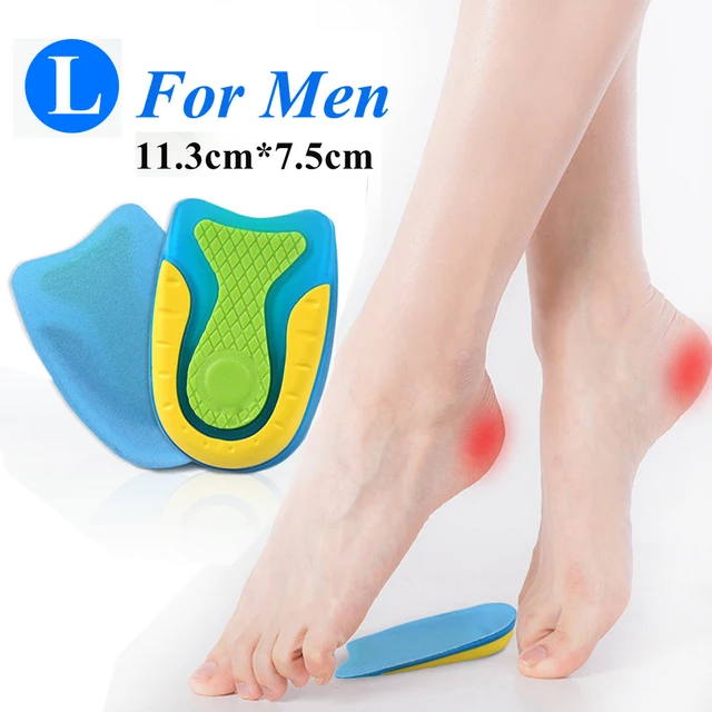 Silicone Non-Slip Gel Soft Sport Shoe Insoles Massaging Insole Orthopedic Foot Care For Feet Shoes Sole Shock Absorption Pads Half pad For men