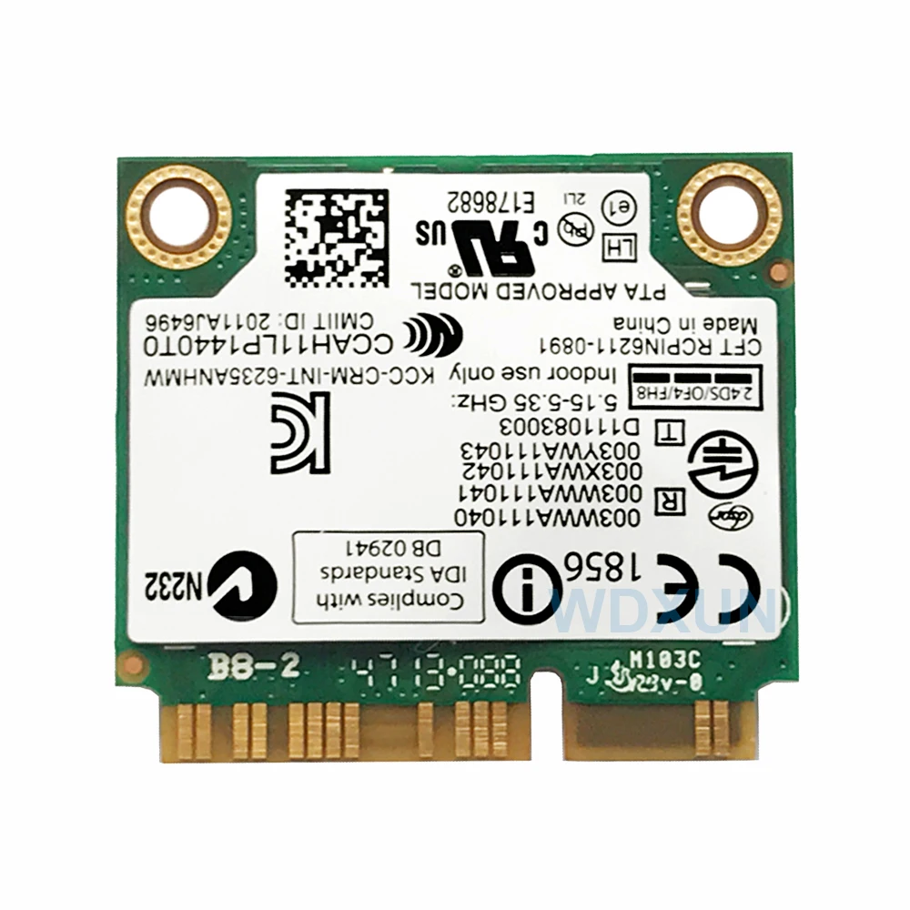 WIFI Intel Centrino Advanced-N 6235 6235 Mini WiFi Thẻ PCI-E 802.11agn Kép 300 Mbps Không Dây Bluetooth 4.0 phone lan adapter