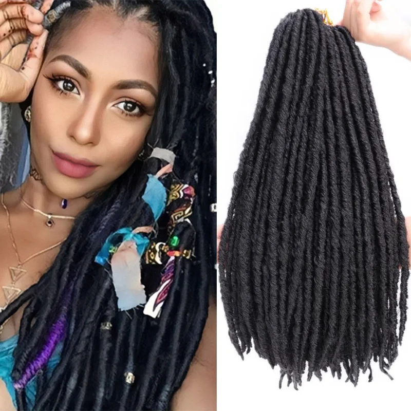 

ELEGANT MUSES Faux Locs Crochet Hair Crochet Hair Meche Cheveux A Tresser Soft Goddess Locs Crochet Braids Jumbo Dread Hairstyle