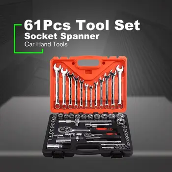 

61Pcs Wrench Socket Spanner Screwdriver Combination Set Tool for Household Motorcycle Car Repair Hand Tools