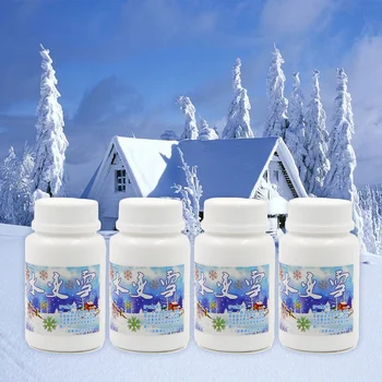 

Besegad 4pcs DIY Artificial Magic Instant Snow Fluffy Snowflake Fake Snow Powder Christmas Party Super Absorbent Decoration Toy