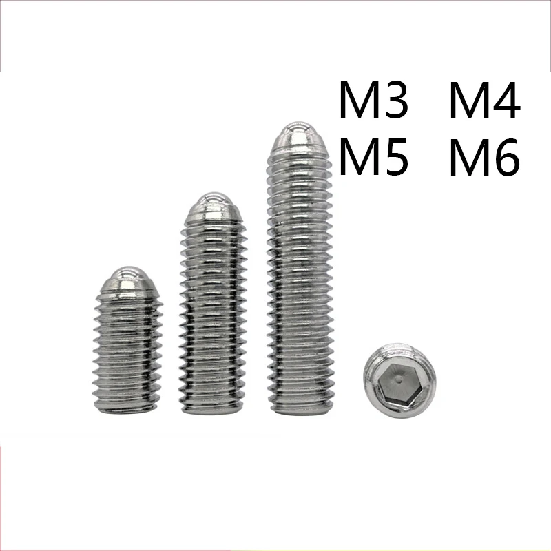 M3 M4 M5 M6 Шестигранная пружина набор плунжеров с шариком винт дюбель pin 304 Нержавеющая сталь бусы волна позиционирования marbllow