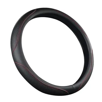 

Universal Car Steering Wheel Cover Breathable Cover Four Seasons Anti-slip Premium High-grade Leather Steering Wheel Cover