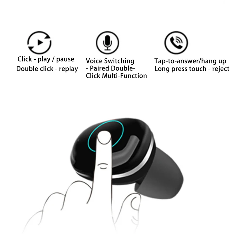 Новые TWS Bluetooth наушники 5,0 настоящие беспроводные наушники HD стерео для Xiaomi, наушники с шумоподавлением сенсорная Спортивная гарнитура