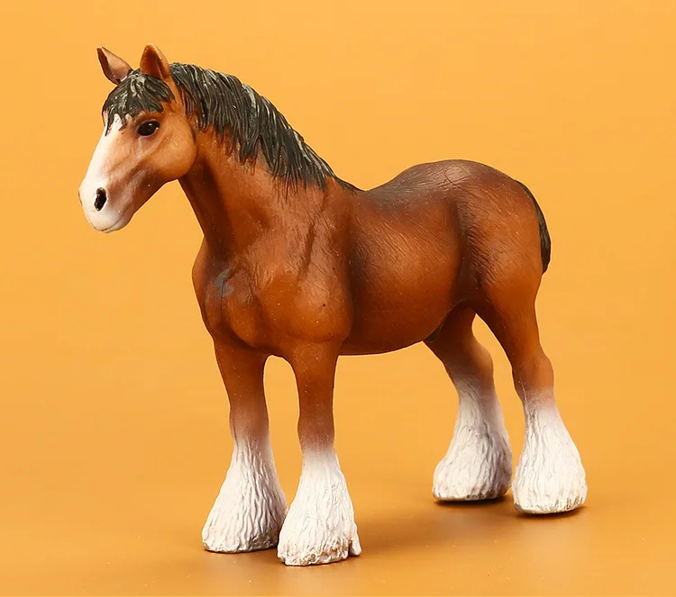 Бутик животных модель игрушки Clydesdale жеребец ранчо ферма лошадь модель раннее образование Гараж Комплект