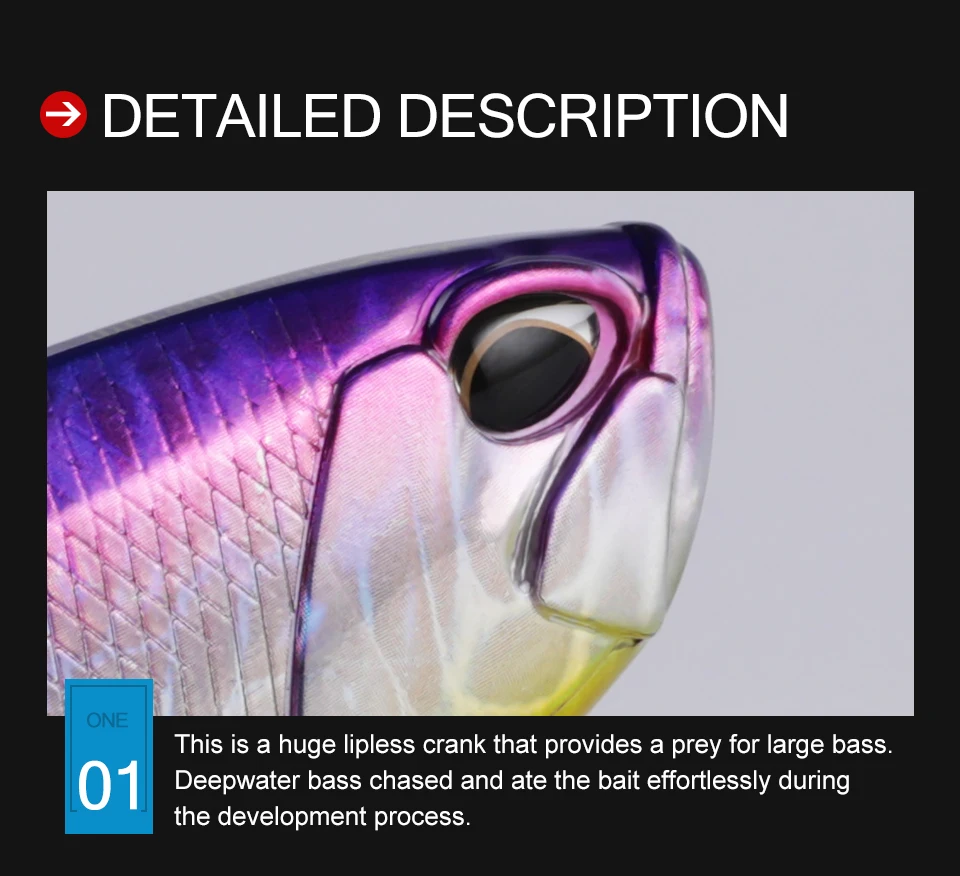 Description Picture 6 of itemBEARKING Pro 100mm 32g nice Wobblers fishing tackle fishing lures vibration bait for ice fishing Artificial accessories