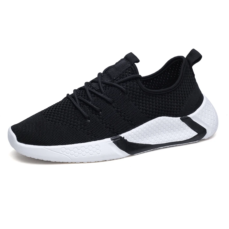 

2020 Casual Men's Shoes Comfortable Breathable Mesh Sneakers Man Lightweight Black Lace-up Outdoor Mens Casual Footwear Hot Sale