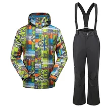 Goexplore ore лыжный костюм для мужчин сноуборд куртка и ремни брюки мужские утепленные теплые спортивные зимние водонепроницаемые зимние комплекты спортивной одежды