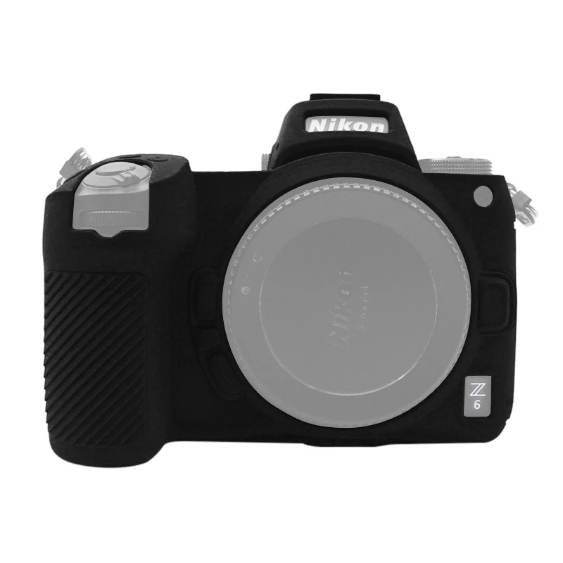 Черный Мягкий силиконовый защитный чехол для Nikon Z6/Z7 PULUZ - Цвет: Черный