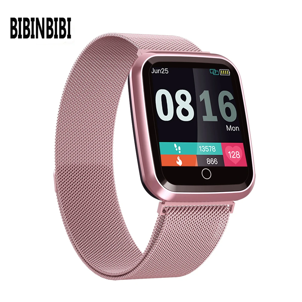 

IP68 Women Smart Watch Waterproof smartwatch Heart rate monitor Sport Fitness watch Wearable Devices for ios Android gift strap