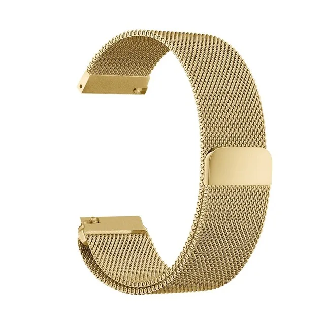 Миланский ремешок из нержавеющей стали для Huami Amazfit Bip BIT Lite Молодежные умные часы быстросъемные шпильки металлический браслет - Цвет: Золотой