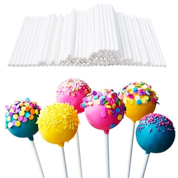 

Hot sale 5packs total 100cs length 10cm Pop Sticks Chocolate Cake Cookie Lollipop Lolly Candy Making Mould