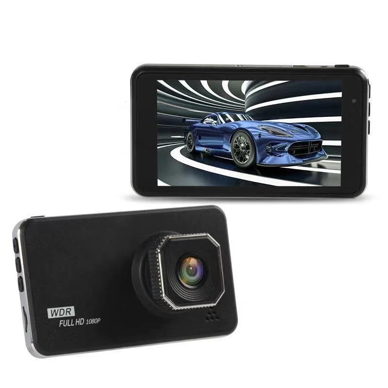 HD 4 Zoll Dual Objektiv Presse Fahren Recorder GPS Fahren Recorder 24H Parkplatz Überwachung
