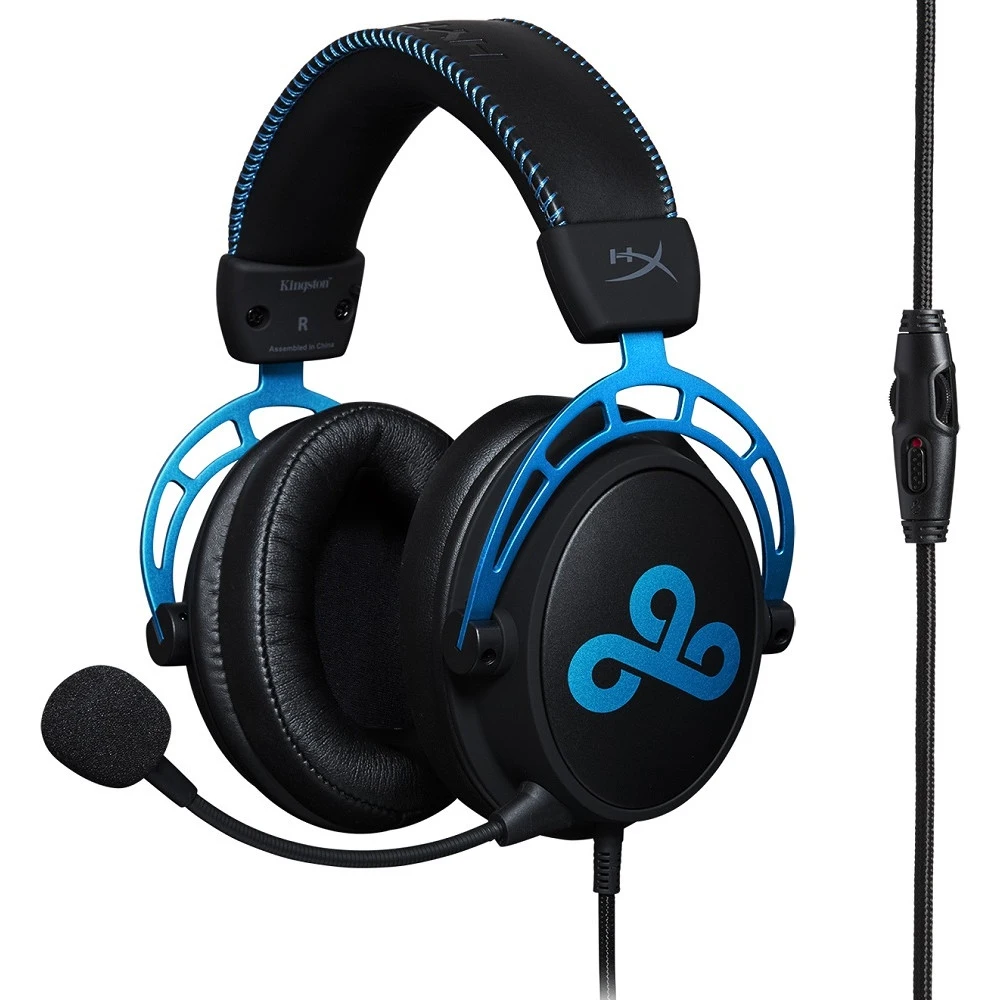 Гарнитура HyperX Cloud Alpha Cloud9 Edition 13-27000 Гц, 65 Ом, 98 дБ, 50-18000 Гц,-43 дБ, 2.2 кОм, цвет: черный/синий