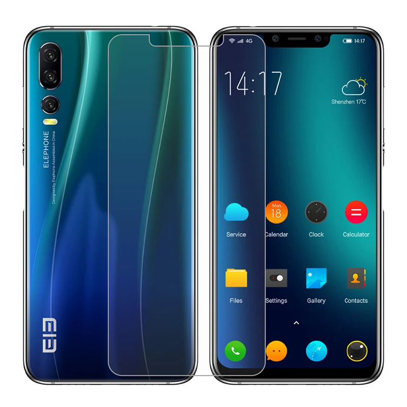 

2PCS Smartphone 9H Tempered Glass for Elephone P8 3D Max A6 Mini A4 Pro A5 lite GLASS Protective Film ON Screen Protector cover
