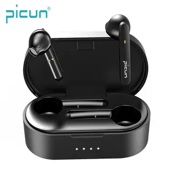 

Picun W18 TWS Wireless Earphones 6D Stereo bass Earbuds with Dual Mic Bluetooth 5.0 Headphones Waterproof Sports Gaming Headset