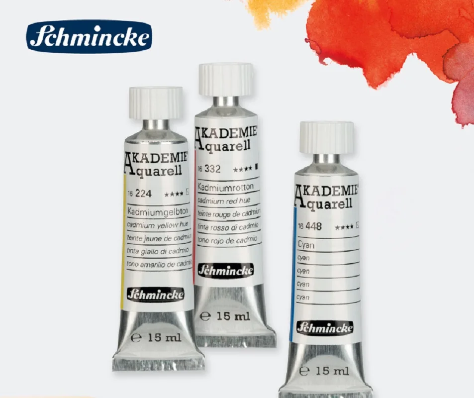 Watercolor Painting Set Watercolor Paint German Schmincke Academy grade 15ml tubular watercolor paint art painting illustration acuarelas