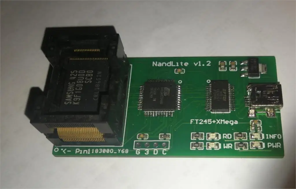 TSOP48 NAND programmer NANDLite K9GAG08U0E K9F2G08U0A Flash memory programmer