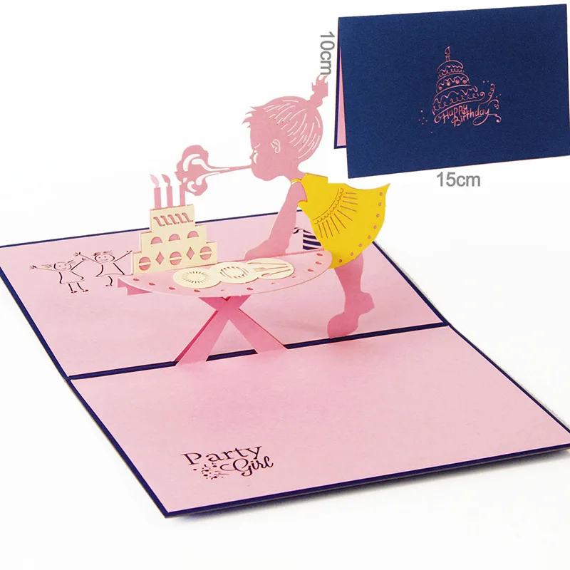  Handmade Birthday Greeting Card 3D Birthday Wedding Party Invitation Cards XH8Z - 4.00011E+12