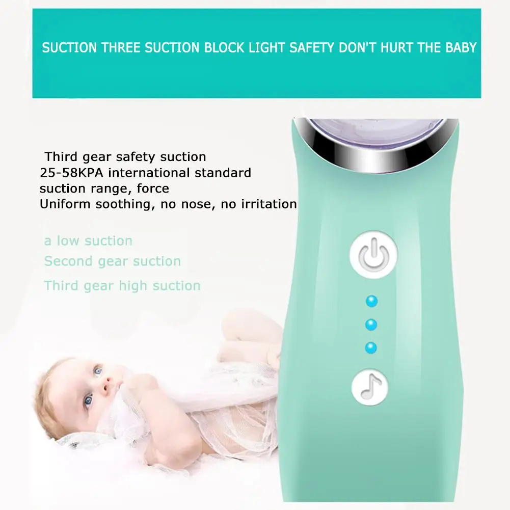 Безопасный носовой аспиратор для детей Безопасный и гигиенический Электрический носовой аспиратор для носа уход за полостью рта присоска для новорожденных малышей