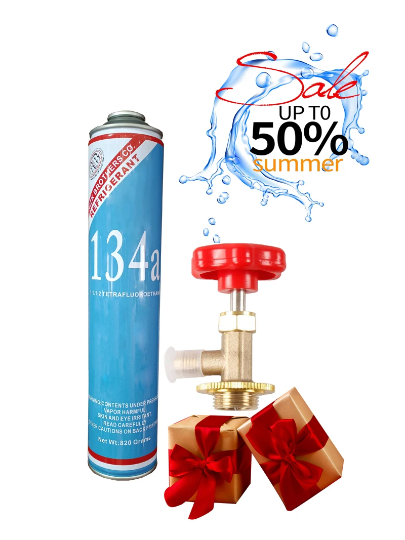 Refrigerante especial para aire acondicionado de automóvil, dispositivo R134a de alta pureza, 99.9% de peso y 1000g