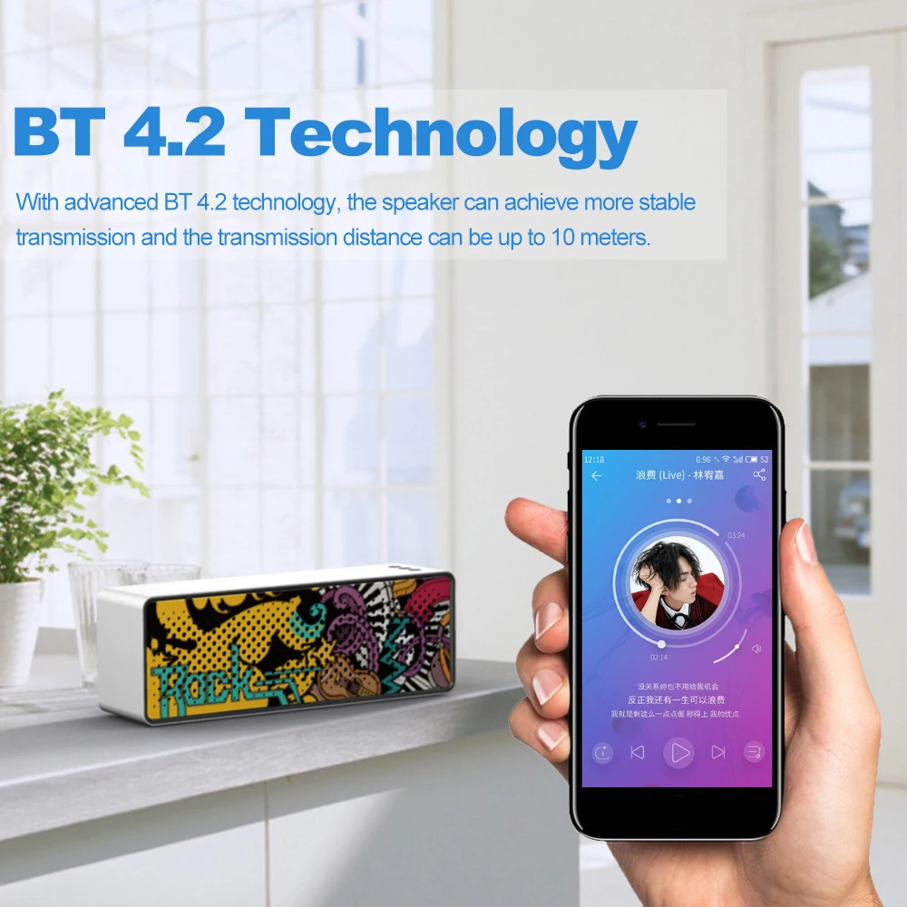 F2 портативный беспроводной динамик звуковая коробка громкоговоритель Bluetooth BT 4 2