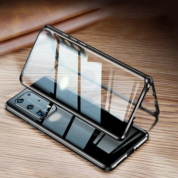 

Transparent Case For Huawei P40 Pro Case Tempered Glass Cover Magnetic Hard Case For Huawei P 40 P40 Pro+ Plus Case Protector