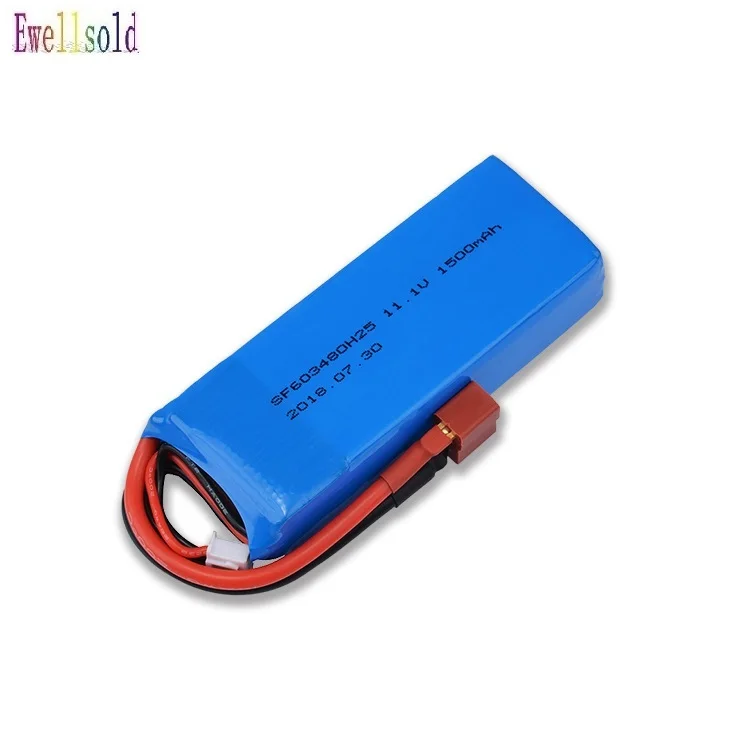 Ewellsold WLtoys V950 RC модели самолетов вертолет запасные части 11,1 V 1500MAH 25C Lipo батарея/зарядное устройство - Цвет: Белый