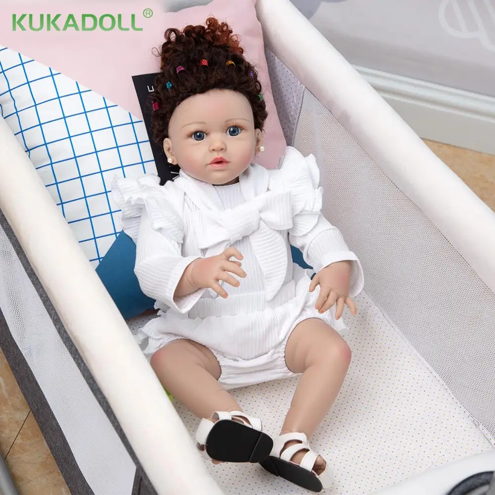 Кукла-младенец KUKADOLL 23 дюйма 57 см полностью Силиконовое тело красивая