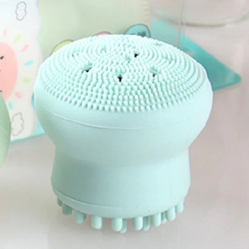 Small Sun Cleansing Brush NEW Silicone Sponge Face Cleansing Brush Double Head Cleansing Jellyfish Small Octopus Wash Brush