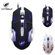 Проводная мышь, 7 цветов, светодиодный, 3200 dpi, 6 кнопок, проводная, программирование макросъемки, игровая мышь, мыши для компьютера, ПК, ноутбука# A