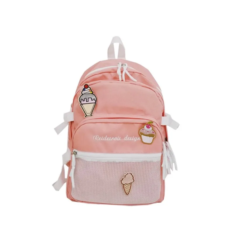 01 Pink Милый рюкзак, школьная сумка, розовая сумка для колледжа, Женская Повседневная сумка на плечо, рюкзаки для книг, женский рюкзак высокой емкости - Цвет: 01 Pink