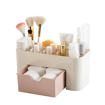 

Plastic Makeup Storage Box Cosmetic Organizer Jewelry Box Small Drawer Home Desk Sundries Storage Containers Organizer