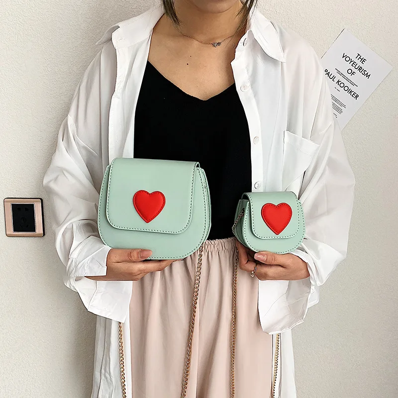 

2019 New Style Heart WOMEN'S Bag Fashion Korean-style Large Small Crossbody Bag Fashion Bag Casual Carrying