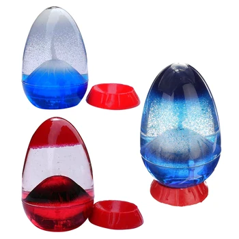 

Egg Sand Clock Liquid Oil Glass Sandglass Hourglass Timer Home Decor Relax Gift Red