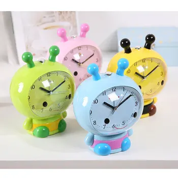 

Cartoon Alarm Clock Children Talking Alarm Clock Creative Student Cute Bedside Mute Multifunctional Small Clock