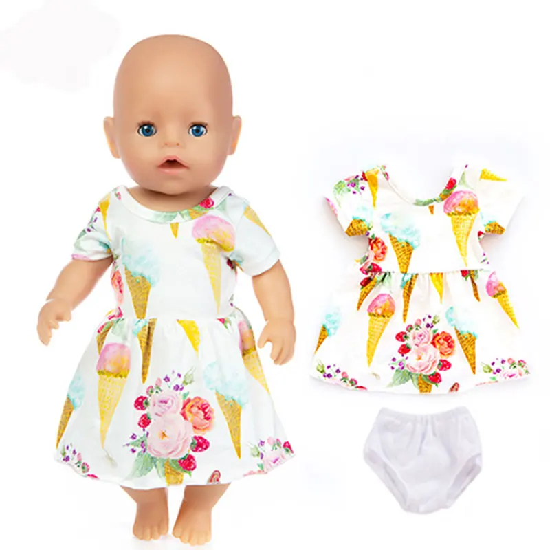 Модное платье для 43 см; Zapf Baby Doll; 17 дюймов; куклы для новорожденных; Одежда и аксессуары