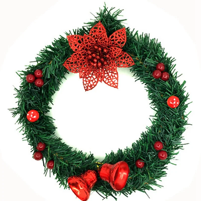 Рождественский Декор Рождественский подарок венок ручной работы ГИРЛЯНДА Decoracion Merry Christmas Happy новогодний орнамент - Цвет: RD