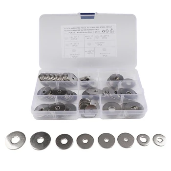 

90Pcs Assorted Piece A2 Srainless Steel Penny Repair Washer M4 M5 M6 M8 M10 Kit