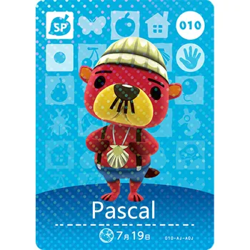 

010 Pascal Crossing Card Animal Crossing Figures Switch NS 3DS Amiibo Cards Villager New Horizons Amiibo Card Series 1