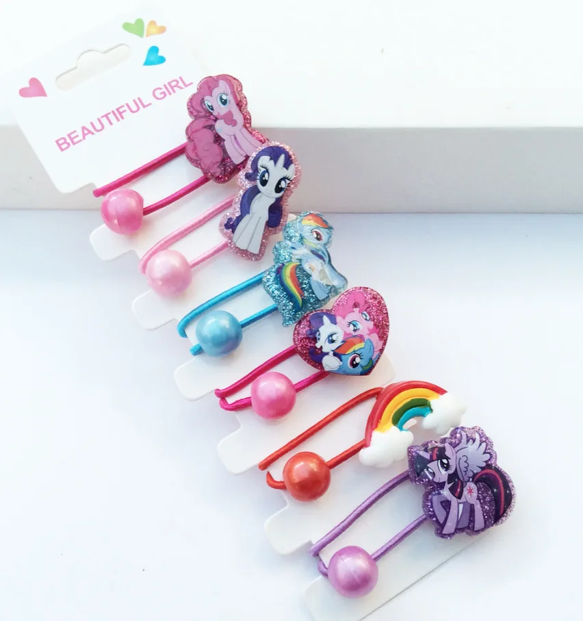 6 Pcs My Little Pony Hair Rope Hair Clip Child Girl Cartoon Cut Cartoon Resin Rainbow Baby Hair Accessories 6 Pcs My Little Pony Hair Rope Hair Clip Child Girl Cartoon Cut Cartoon Resin Rainbow Baby Hair Accessories